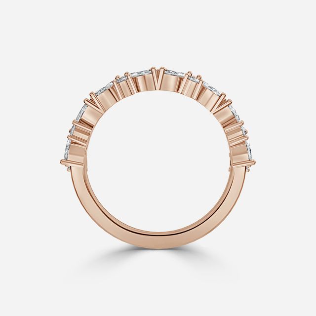 Taylor Round And Marquise Rose Gold Eternity Ring