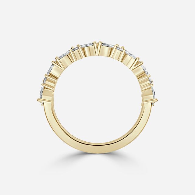 Taylor Round And Marquise Yellow Gold Eternity Ring