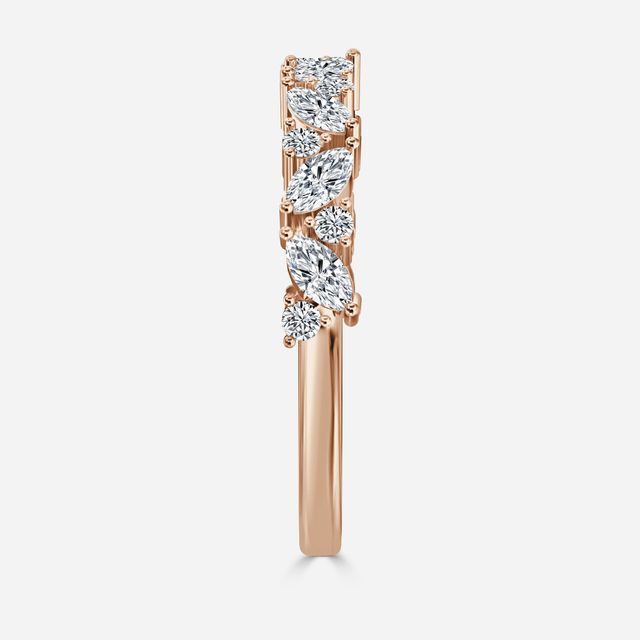 Taylor Round And Marquise Rose Gold Eternity Ring
