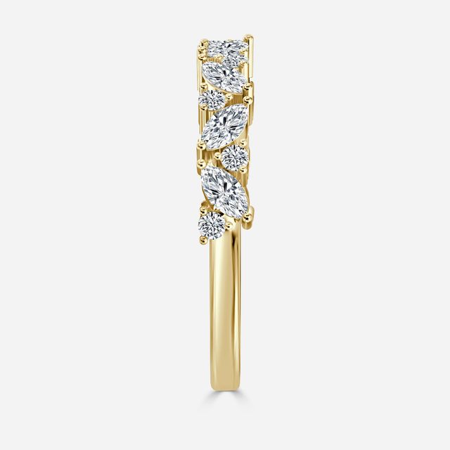 Taylor Round And Marquise Yellow Gold Eternity Ring