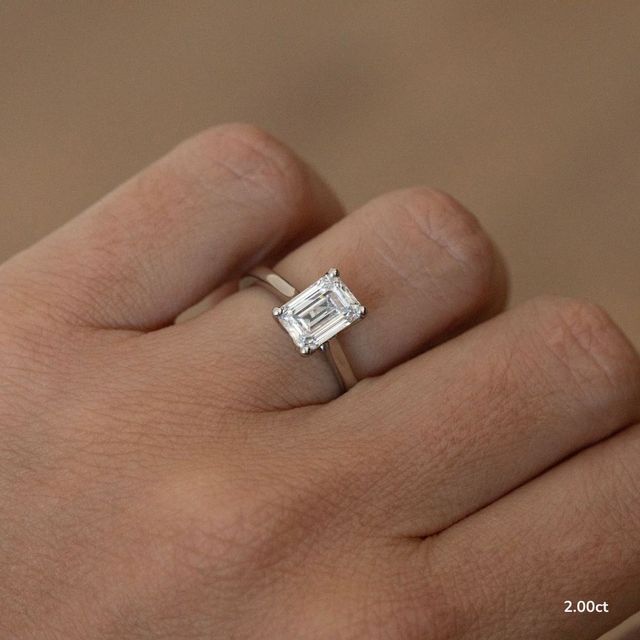 White Gold Petite Solitaire Engagement Ring
