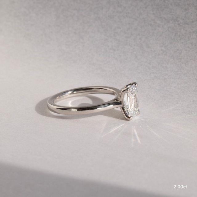 White Gold Petite Solitaire Engagement Ring