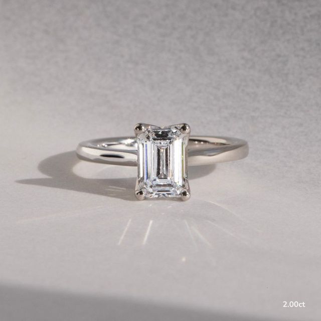White Gold Petite Solitaire Engagement Ring