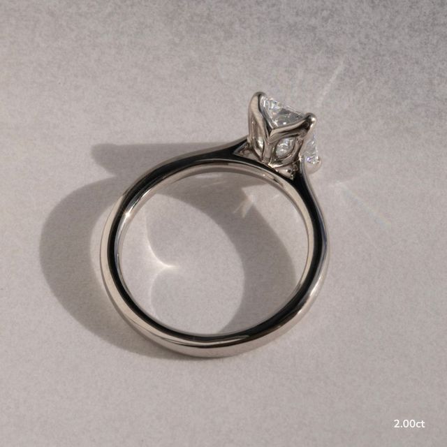 White Gold Petite Solitaire Engagement Ring