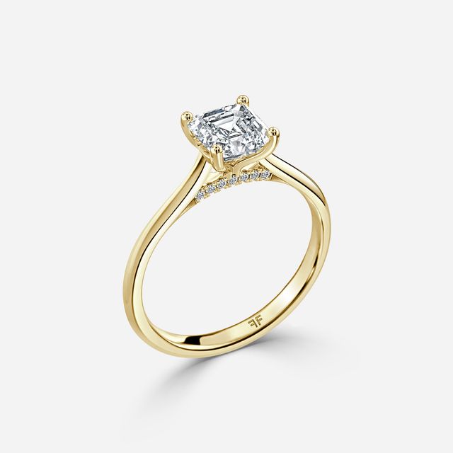 Damini Yellow Gold Solitaire Engagement Ring