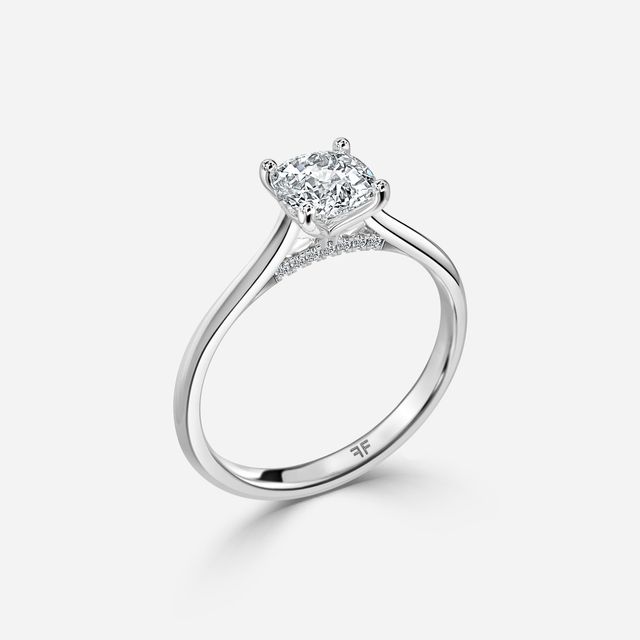 Damini Platinum Solitaire Engagement Ring
