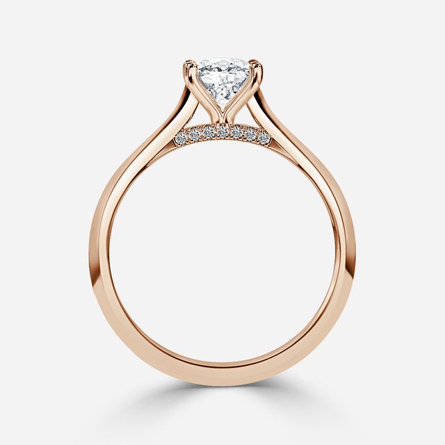 Damini Rose Gold Solitaire Engagement Ring