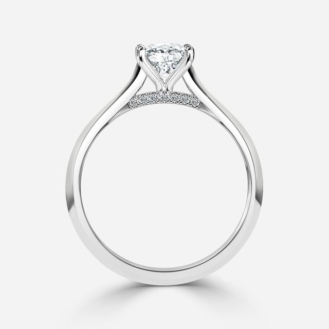 Damini Platinum Solitaire Engagement Ring
