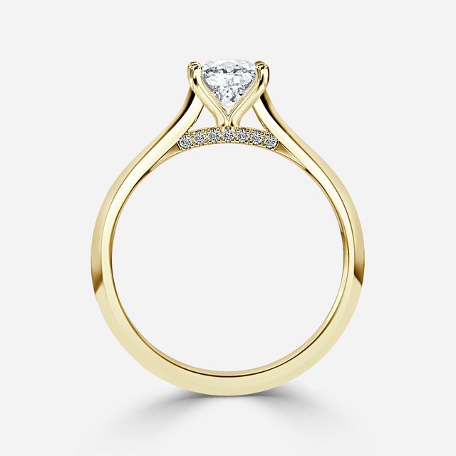 Damini Yellow Gold Solitaire Engagement Ring