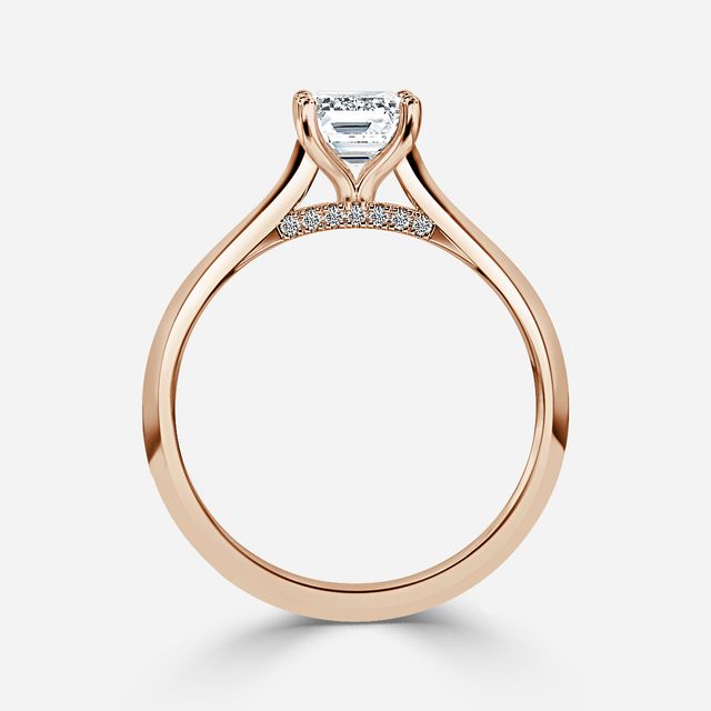 Damini Rose Gold Solitaire Engagement Ring