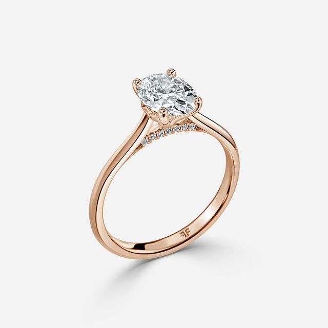 Damini Rose Gold Solitaire Engagement Ring