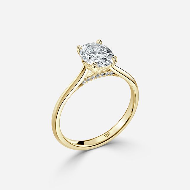 Damini Yellow Gold Solitaire Engagement Ring