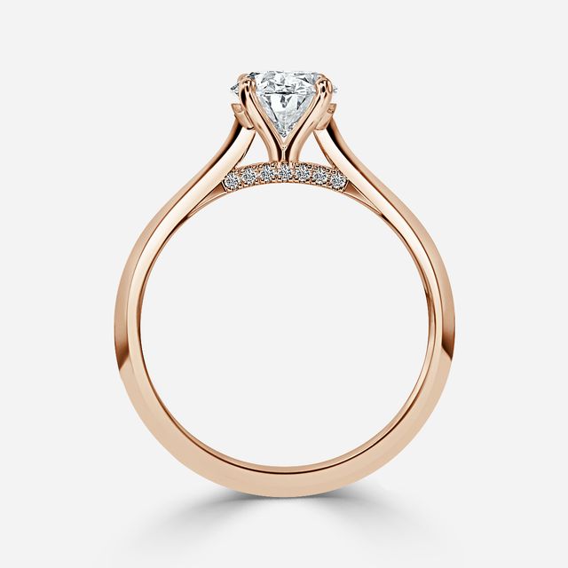 Damini Rose Gold Solitaire Engagement Ring