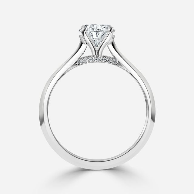 Damini Platinum Solitaire Engagement Ring