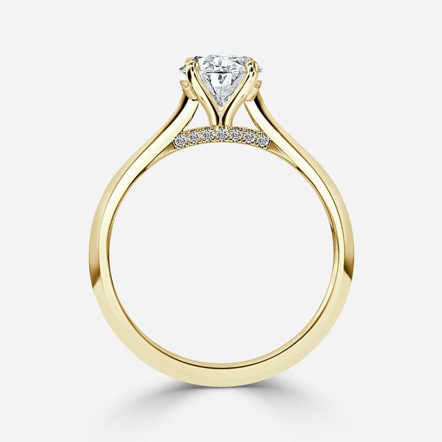 Damini Yellow Gold Solitaire Engagement Ring
