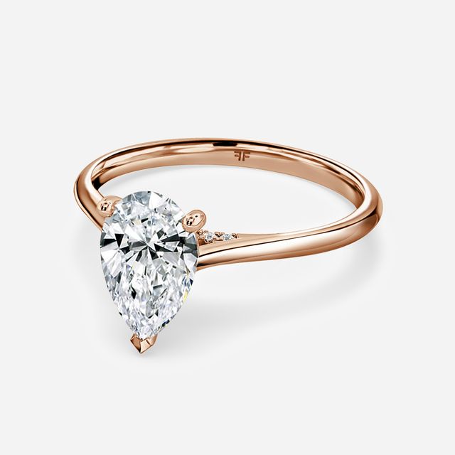 Damini Rose Gold Solitaire Engagement Ring