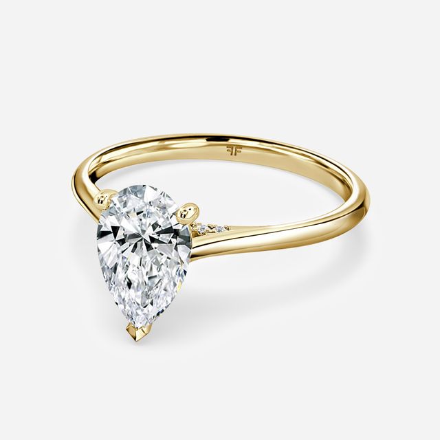 Damini Yellow Gold Solitaire Engagement Ring
