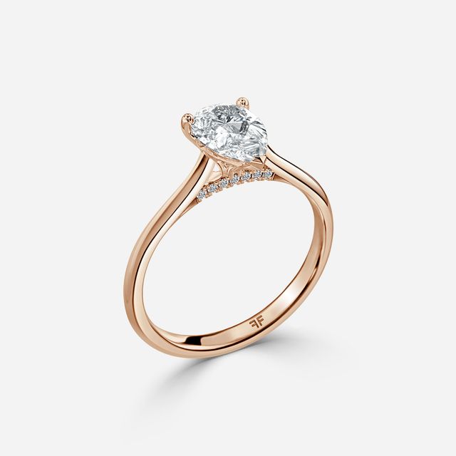 Damini Rose Gold Solitaire Engagement Ring