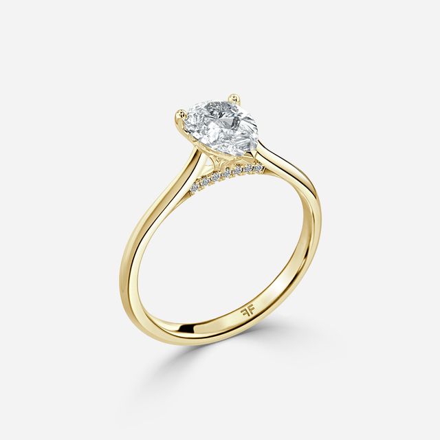 Damini Yellow Gold Solitaire Engagement Ring