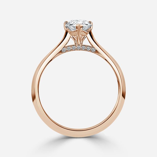 Damini Rose Gold Solitaire Engagement Ring