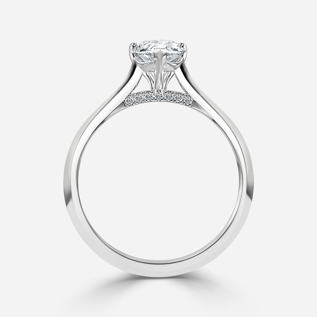 Damini Platinum Solitaire Engagement Ring