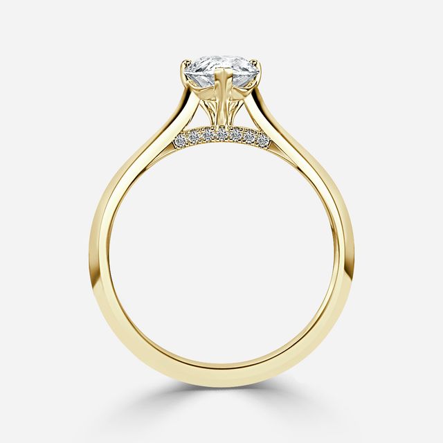 Damini Yellow Gold Solitaire Engagement Ring