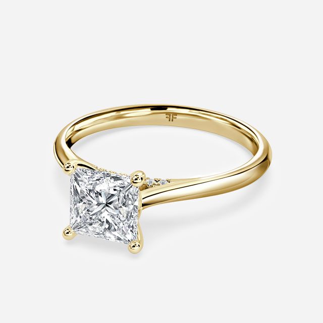 Damini Yellow Gold Solitaire Engagement Ring