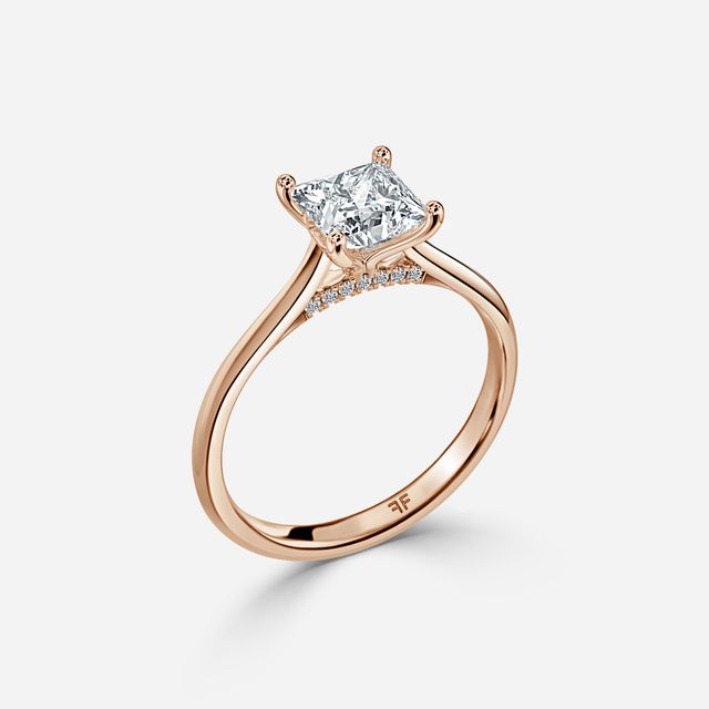 Damini Rose Gold Solitaire Engagement Ring