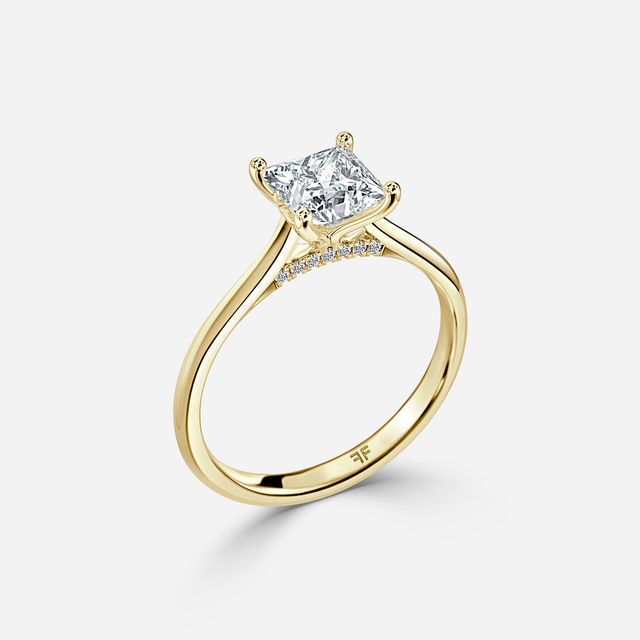 Damini Yellow Gold Solitaire Engagement Ring
