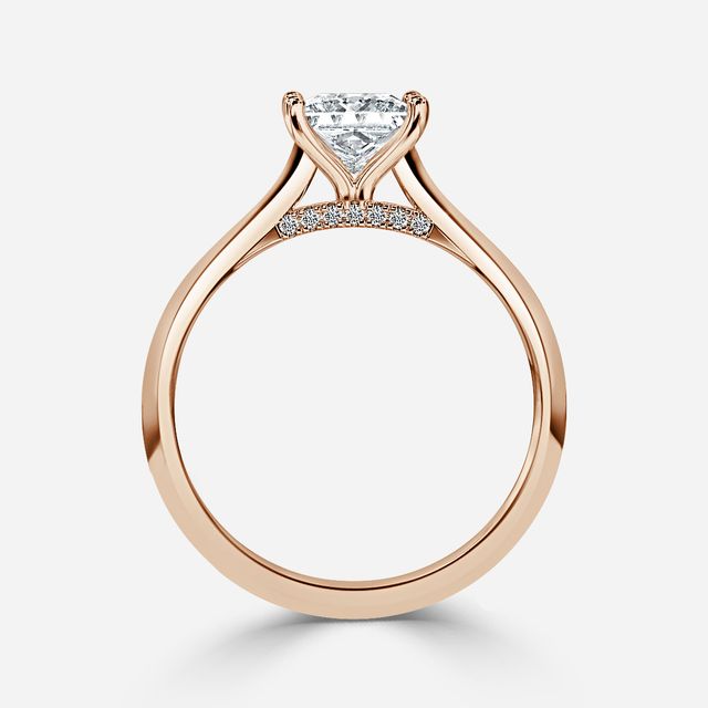 Damini Rose Gold Solitaire Engagement Ring