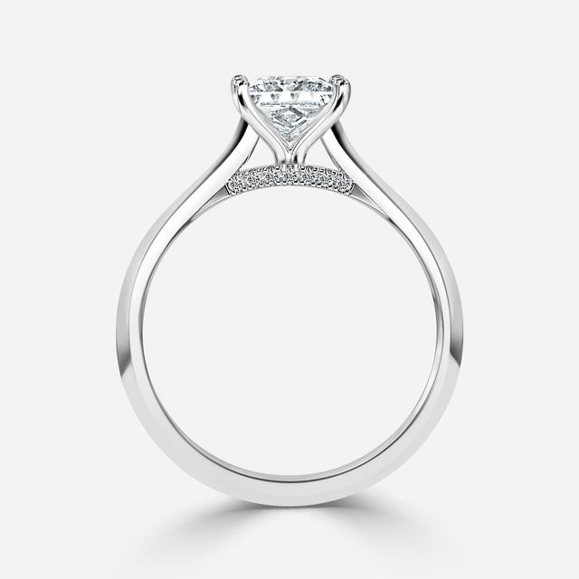 Damini White Gold Solitaire Engagement Ring