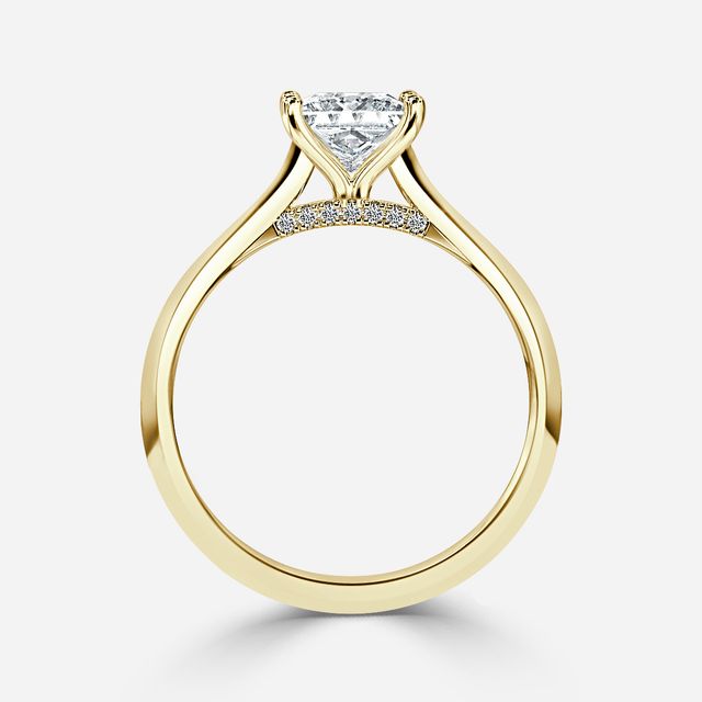 Damini Yellow Gold Solitaire Engagement Ring