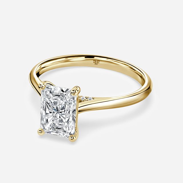 Damini Yellow Gold Solitaire Engagement Ring