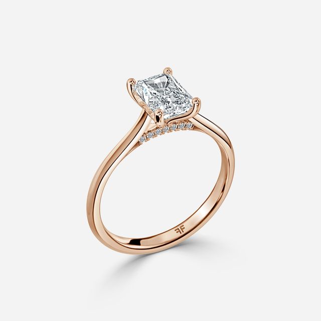 Damini Rose Gold Solitaire Engagement Ring