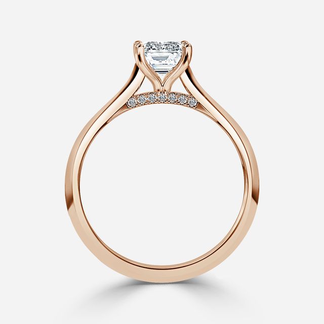 Damini Rose Gold Solitaire Engagement Ring