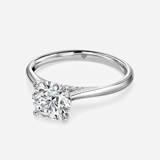 Damini White Gold Solitaire Engagement Ring
