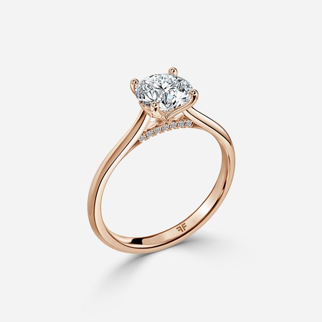 Damini Rose Gold Solitaire Engagement Ring