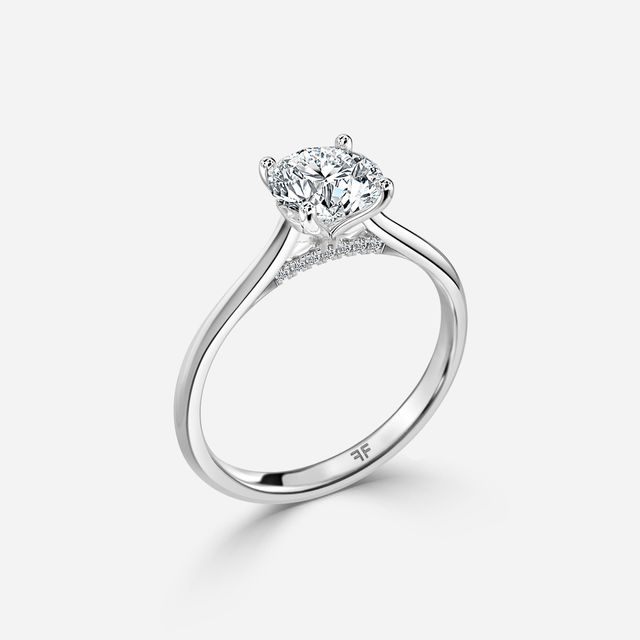 Damini White Gold Solitaire Engagement Ring