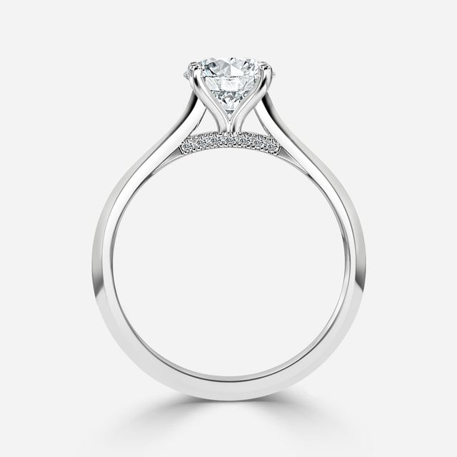 Damini White Gold Solitaire Engagement Ring