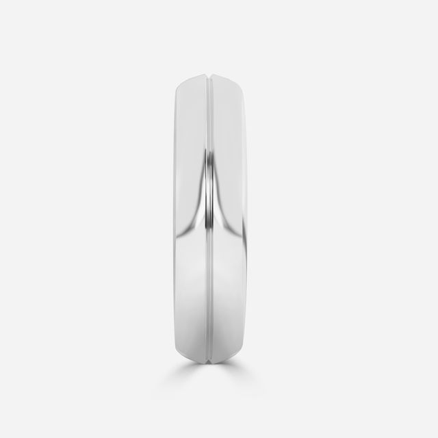 Paris Groove Profile Wedding Ring In Platinum