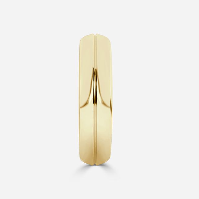 Paris Groove Profile Wedding Ring In Yellow Gold