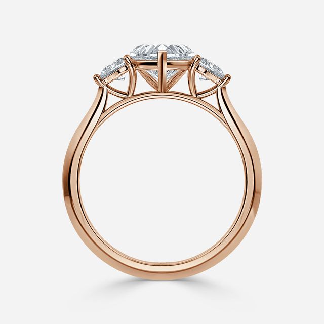 Venus Rose Gold Trilogy Engagement Ring