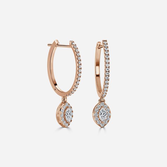 Rosée Marquise Earrings In Rose Gold