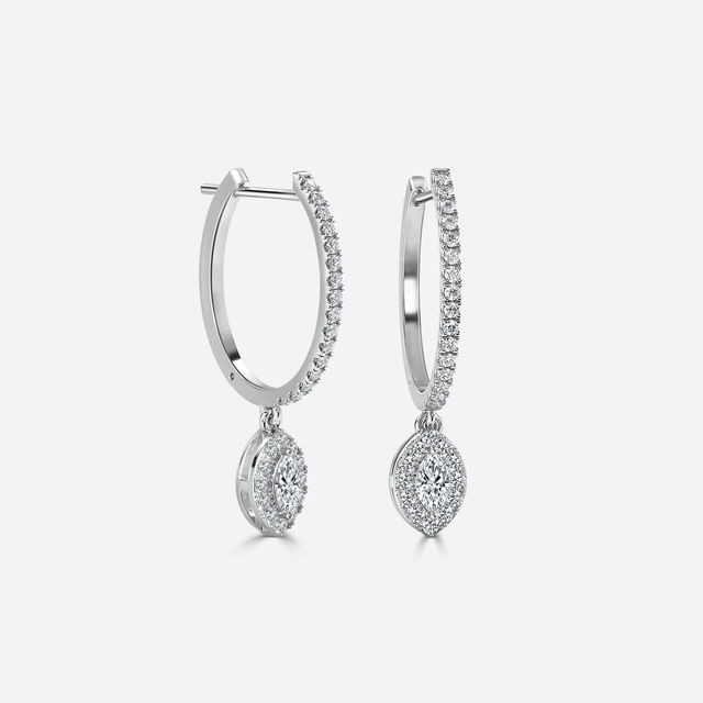 Rosée Marquies Diamond Earrings In White Gold