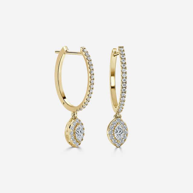 Rosée Marquies Diamond Earrings In Yellow Gold