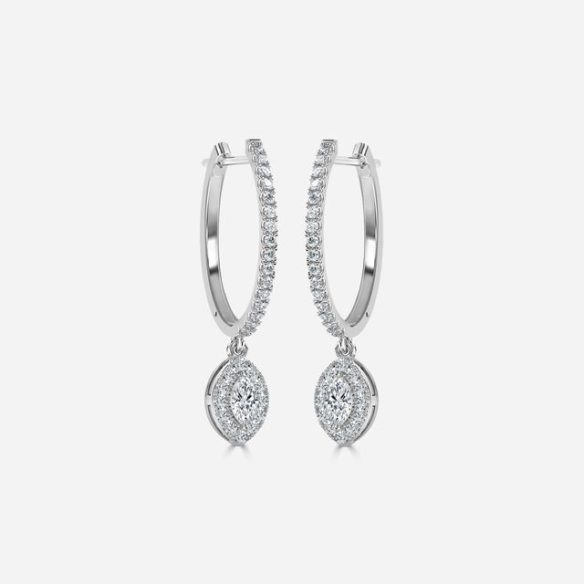 Rosée Marquies Diamond Earrings In White Gold
