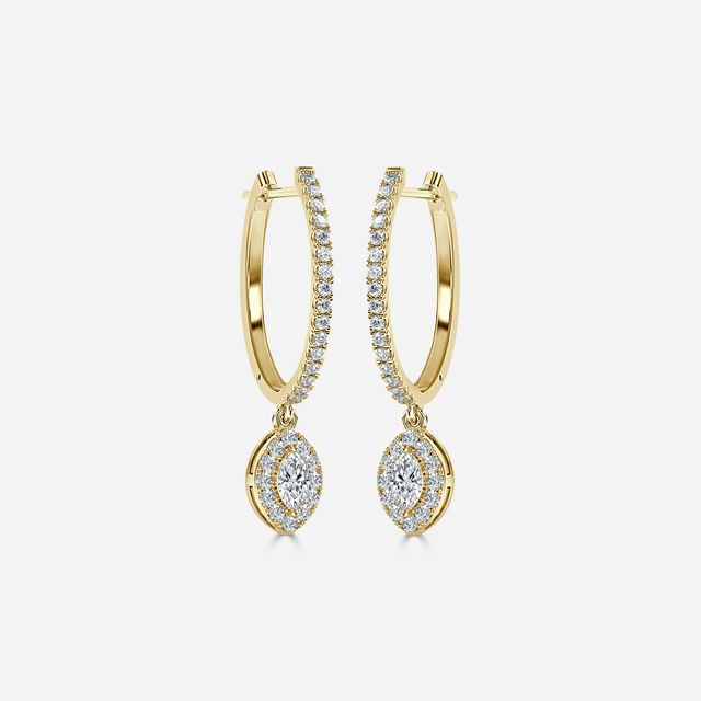 Rosée Marquies Diamond Earrings In Yellow Gold