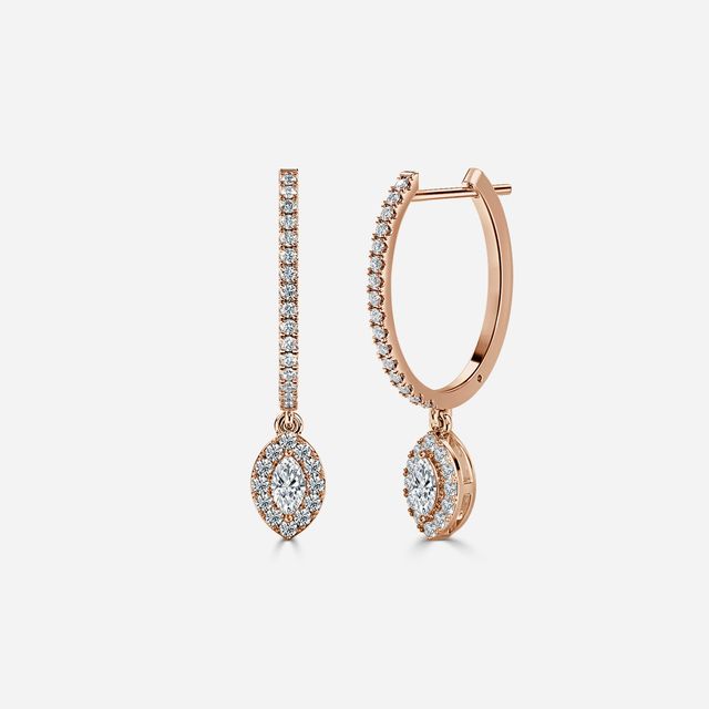 Rosée Marquise Earrings In Rose Gold