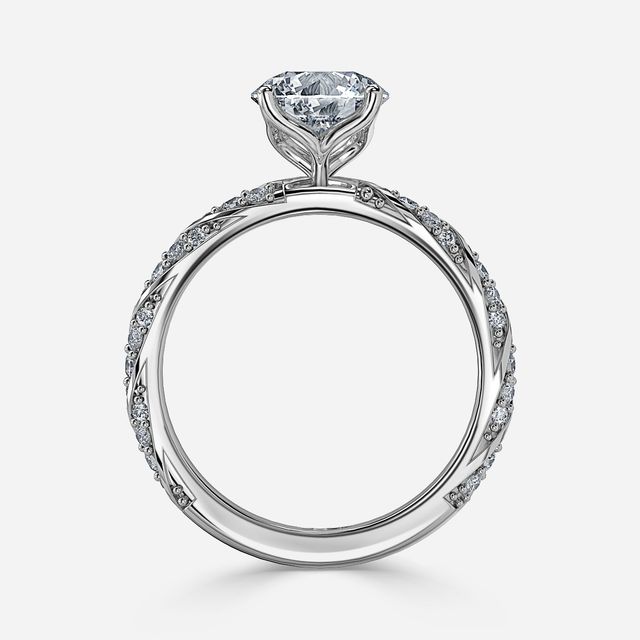 Fior White Gold Unique Engagement Ring