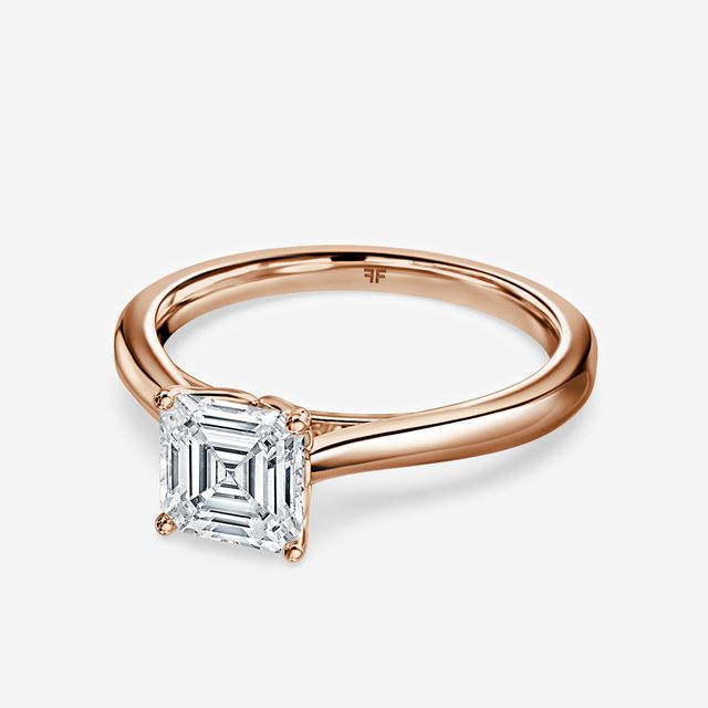 Rose Gold Petite Solitaire Engagement Ring